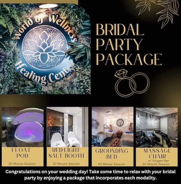 Elegant gift certificates and bridal package options for groups at The WOW Center.